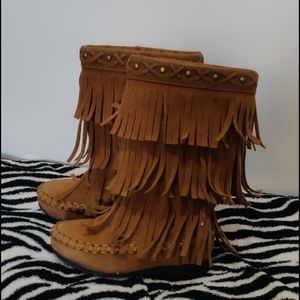 Toddler Fringe Boot w/zipper